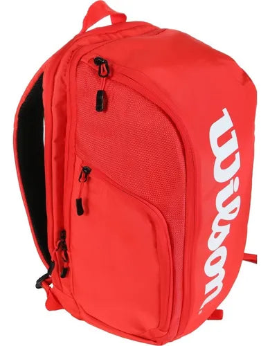 Mochila de Pádel Wilson Super Tour Roja con Compartimento Térmico