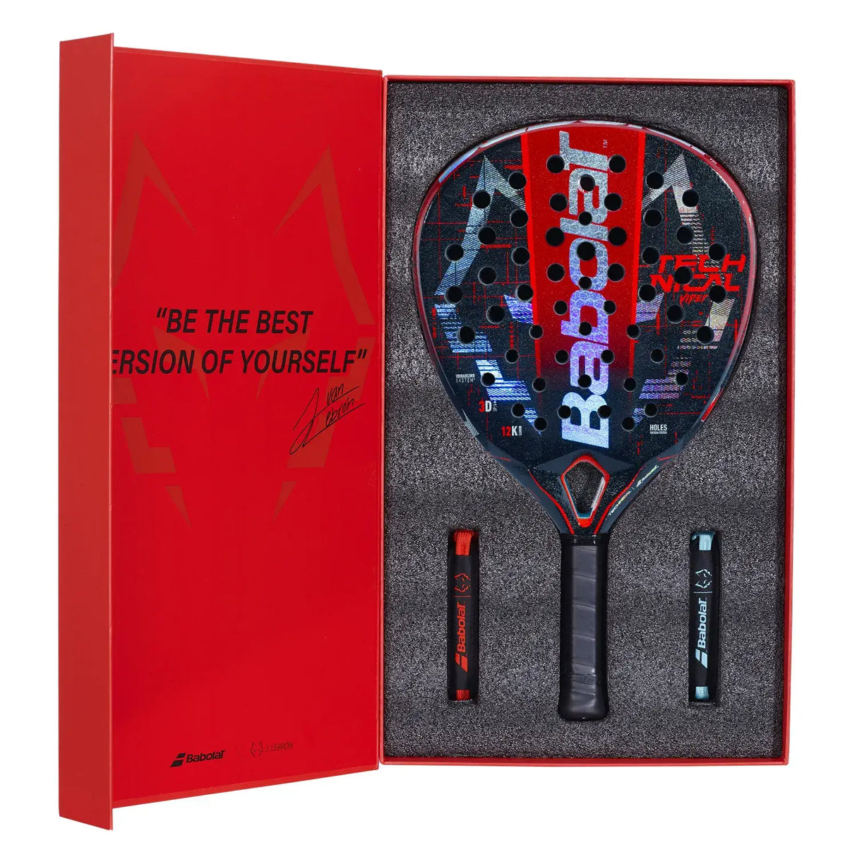 raqueta padel babolat viper lebrón con puente hexagonal y diseño agresivo