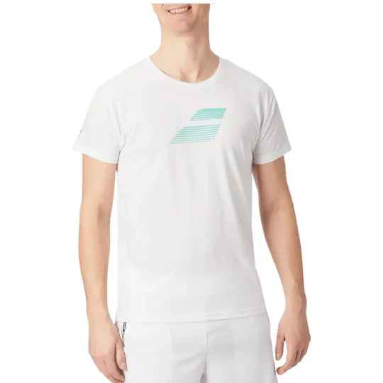 Camiseta Babolat Logo Blanco para Pádel y Tenis