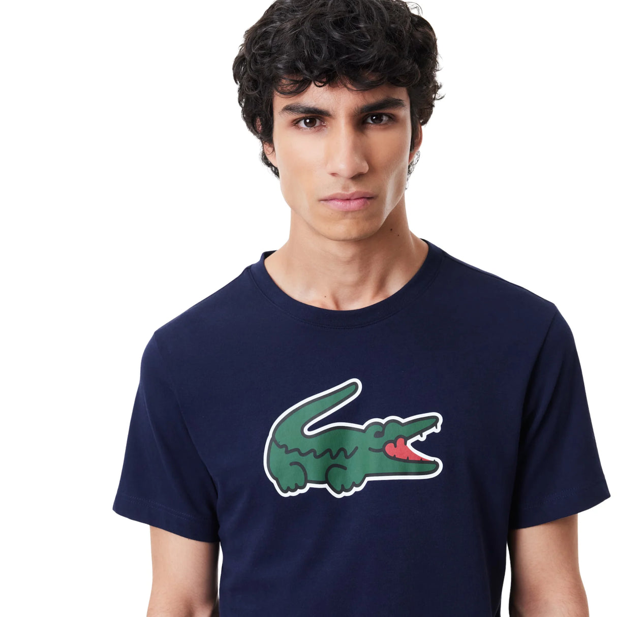 Playera Lacoste Ultra-Dry Logo XXL Azul para Pádel