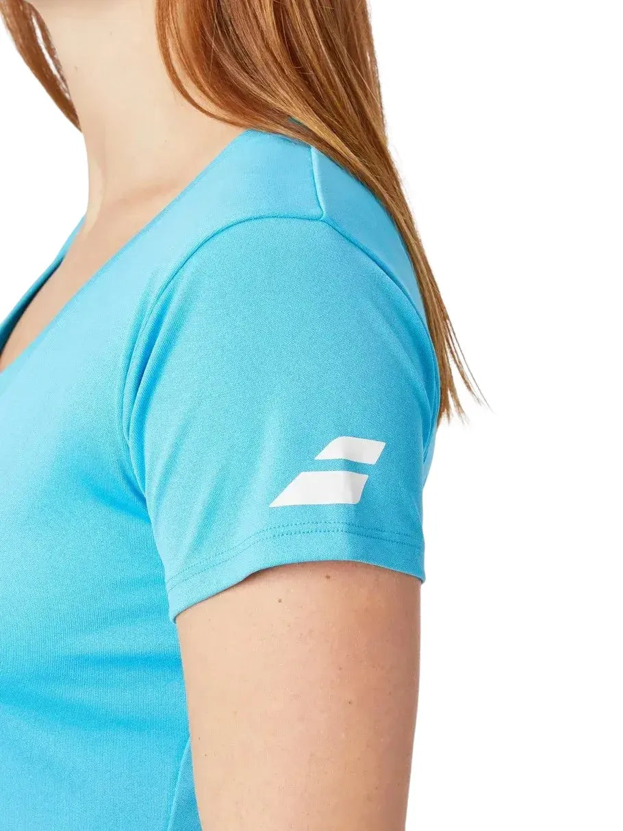 falda celeste babolat con short para jugar padel y entrenar con estilo