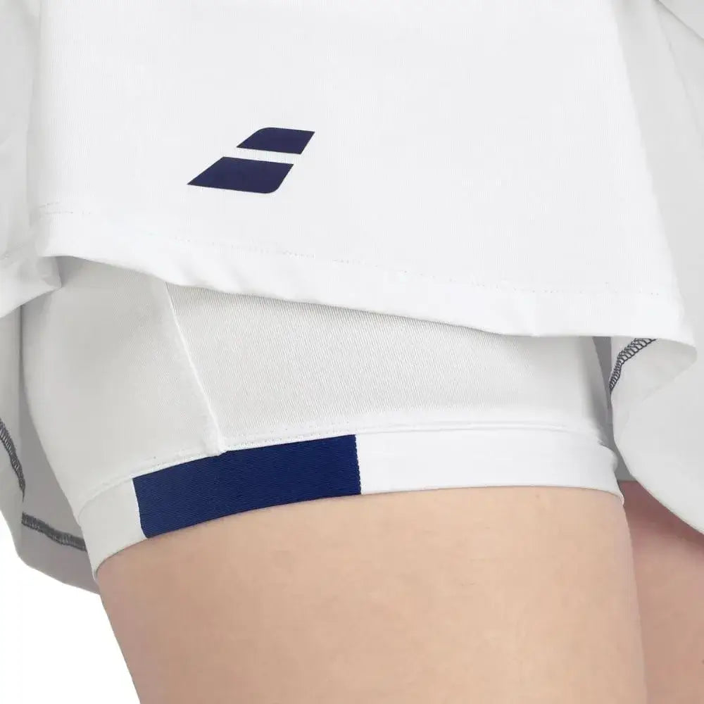 babolat play skirt blanca mujer con diseño 360 motion sin costuras críticas