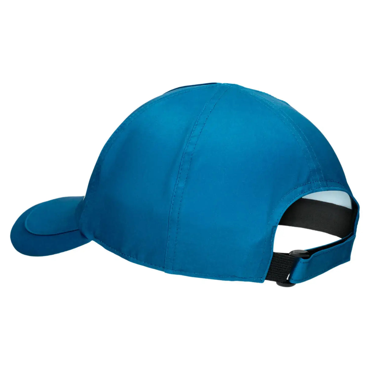 gorra azul de asics para deportes al aire libre con logo bordado