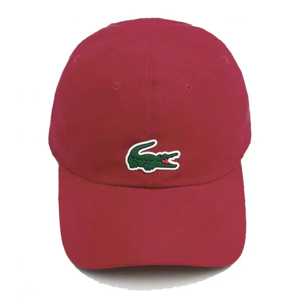 gorra lacoste vino unisex con visera curva y estilo clásico