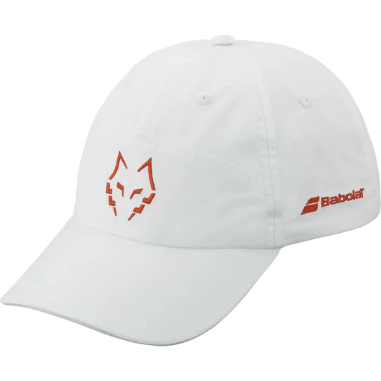 Gorra Babolat Juan Lebrón Perf Cap Blanco Naranja para Pádel