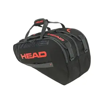 paletero head base m bkor negro con logo rojo y diseño deportivo