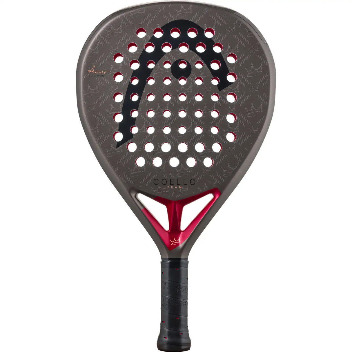 pala de padel Head Coello Team 2026 forma diamante 360 g con power foam roja para padel pro