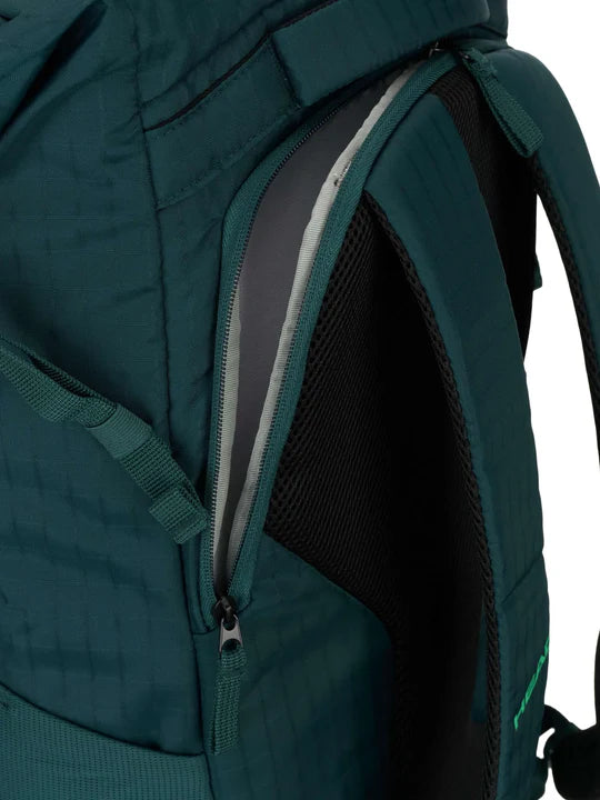 mochila tenis head tour racqpack verde con diseño rolltop y espacio para tres raquetas tenis