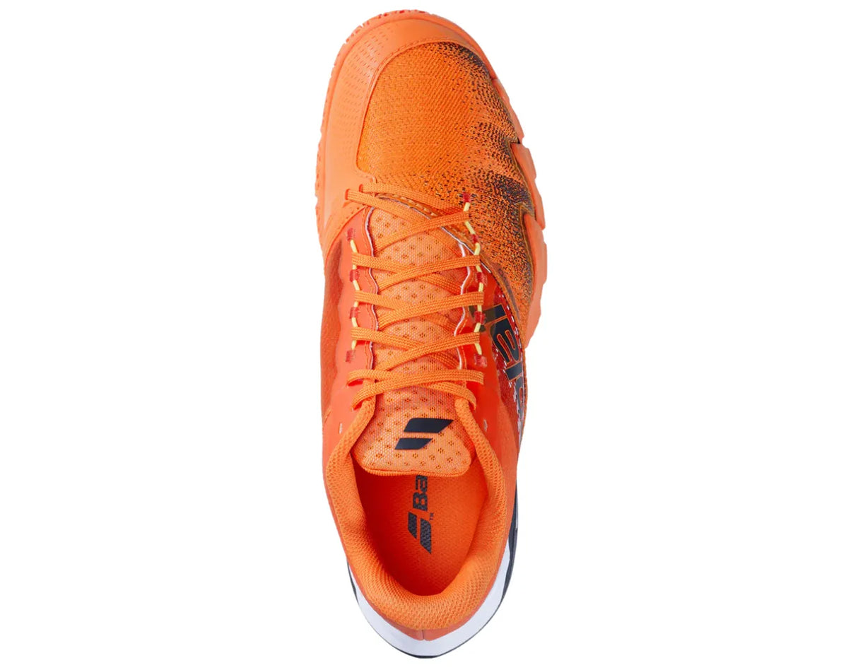 zapatillas pádel babolat jet premura 2 color naranja con tecnología matryx evo