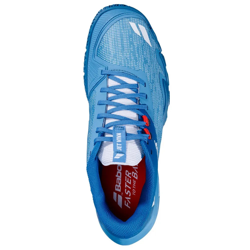 tenis padel hombre babolat jet viva azul petróleo con malla transpirable