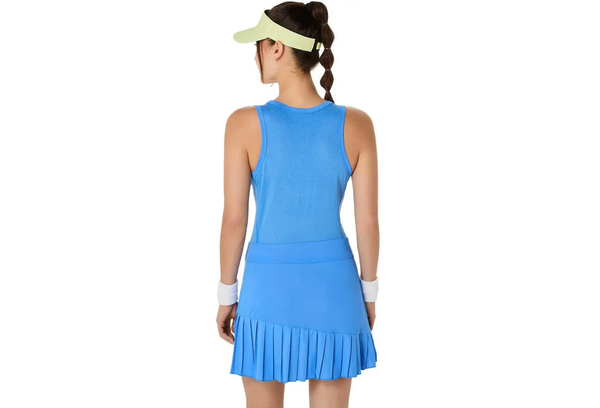 vestido deportivo asics match dress mujer blanco con corte atlético