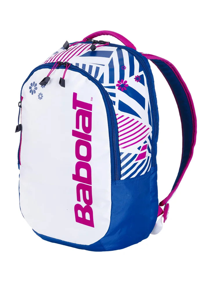 mochila babolat kids 3rd gen colores azul rosa blanco para niños pádel
