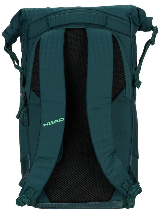 mochila head tour racqpack verde con tecnología climate control cct+ para proteger raquetas tenis