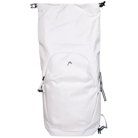 mochila tenis head tour racqpack blanca verde con espacio para transportar tres raquetas tenis