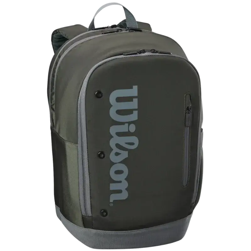 mochila Wilson gris con compartimento frontal para calzado deportivo