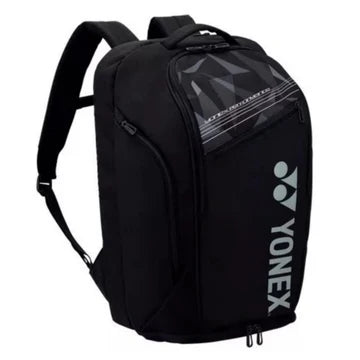 mochila Yonex Performance negra con compartimento azul para tenis