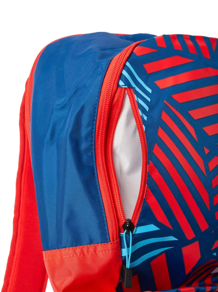 babolat mochila azul rojo junior con portabotellas lateral integrado