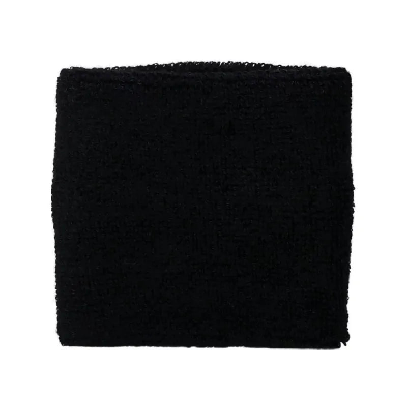 set de muñequeras deportivas negras con diseño clásico y absorbente