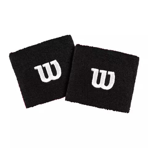 muñequeras Wilson negras pack de dos piezas felpa absorbente