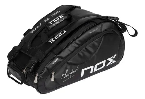 mochila pádel nox pro series black edition con compartimento de calzado ventilado