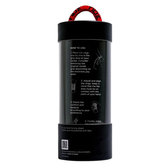 cilindro nox custom grip con insertos rojos para personalizar empuñadura