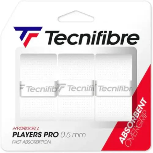 overgrip tecnifibre players pro blanco agarre firme y alta absorción pádel