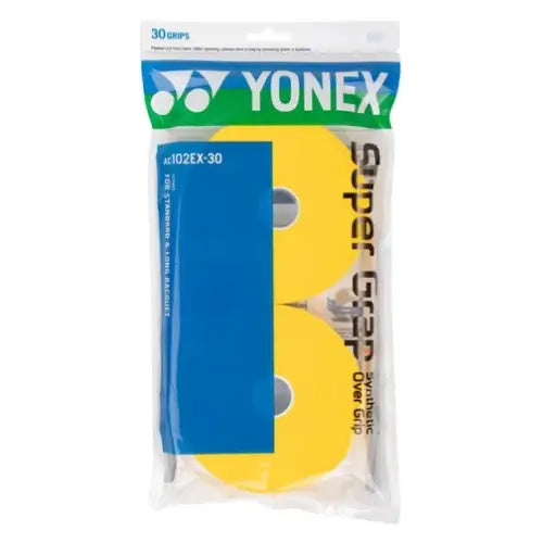 overgrip yonex wet super grap amarillo pack 30 agarre superior pádel