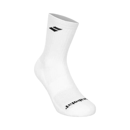 juego de 3 pares de calcetines babolat blancos ideales para jugar pádel