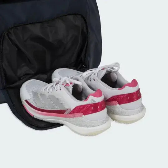 mochila paletero adidas padel tour azul marino con correas acolchadas ajustables