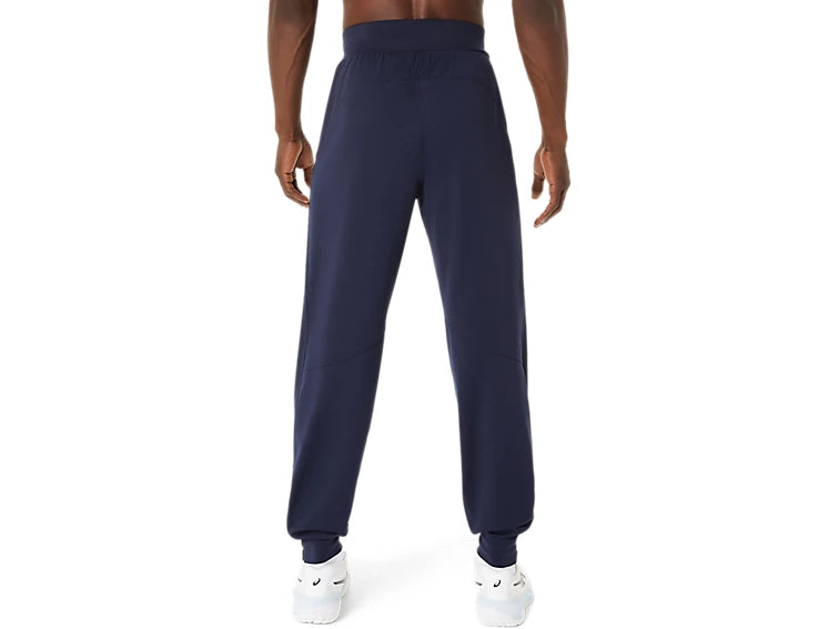 pants deportivos asics court warm up pant hombre midnight con ajuste de cintura con cordón