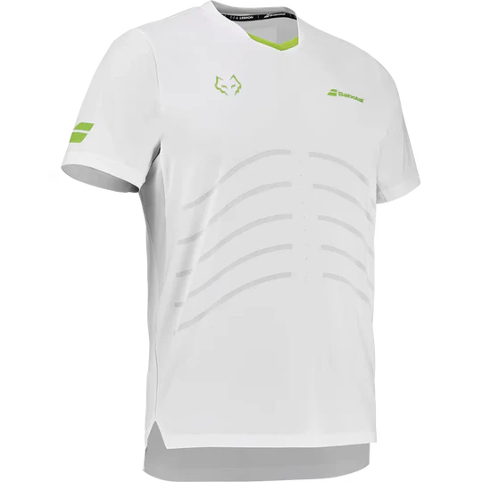 Playera Babolat Juan Lebrón Réplica Crew Neck Blanco para Pádel