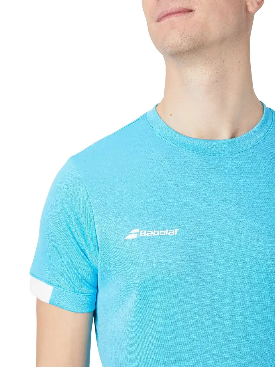 babolat play crew neck hombre color cian para entrenar padel
