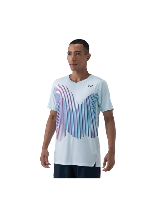 playera yonex crystal blue modelo 10562ex con cuello redondo para pádel