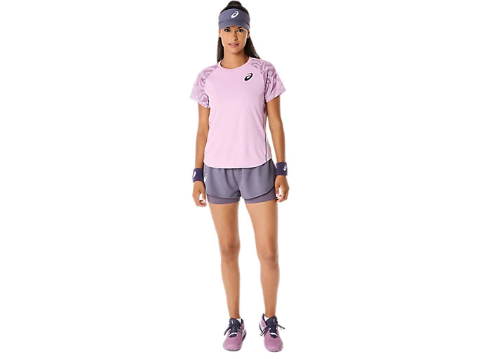playera asics rosa mujer ligera de secado rápido ideal para entrenamientos