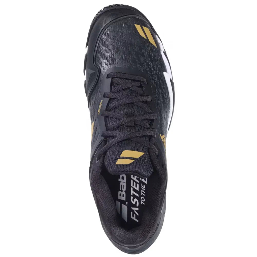 zapatillas de pádel babolat premura 3 negras con diseño técnico y soporte lateral para jugar padel