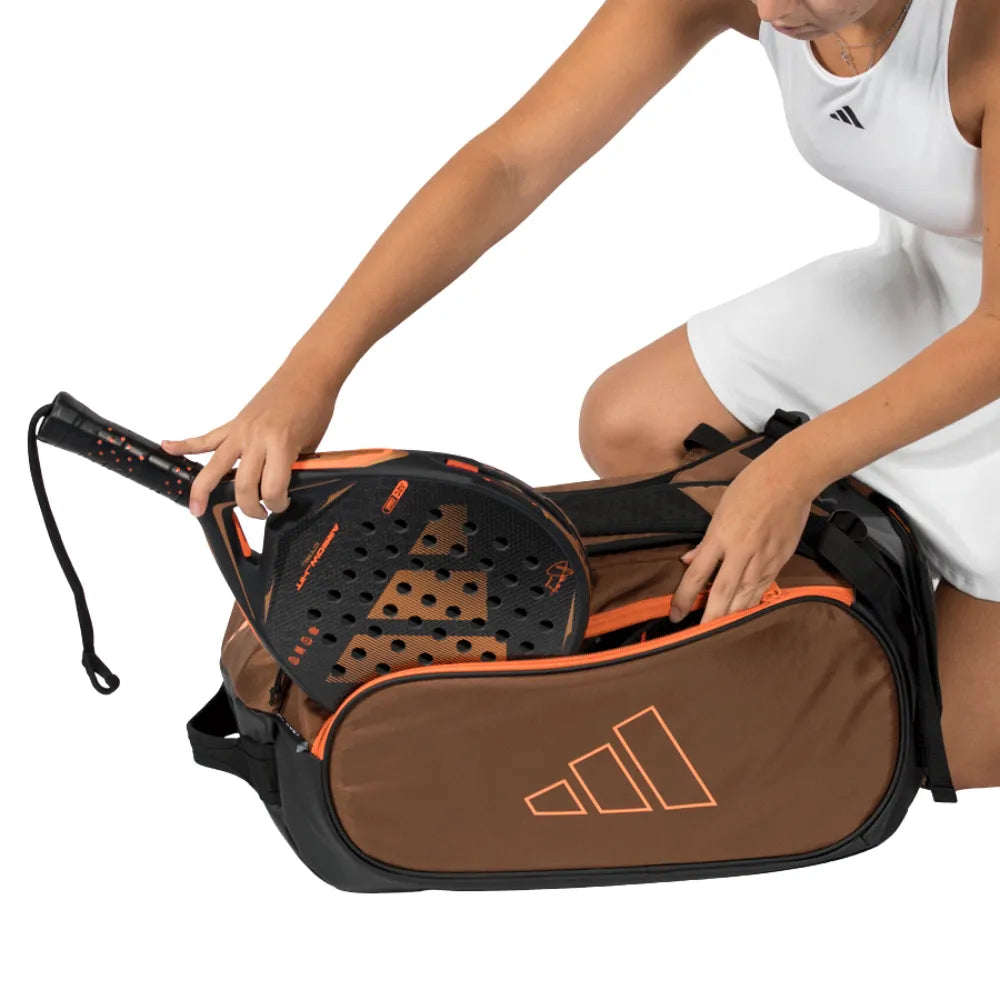 bolsa tipo raquetero adidas pala padel pro tour bronze naranja para padel mexico
