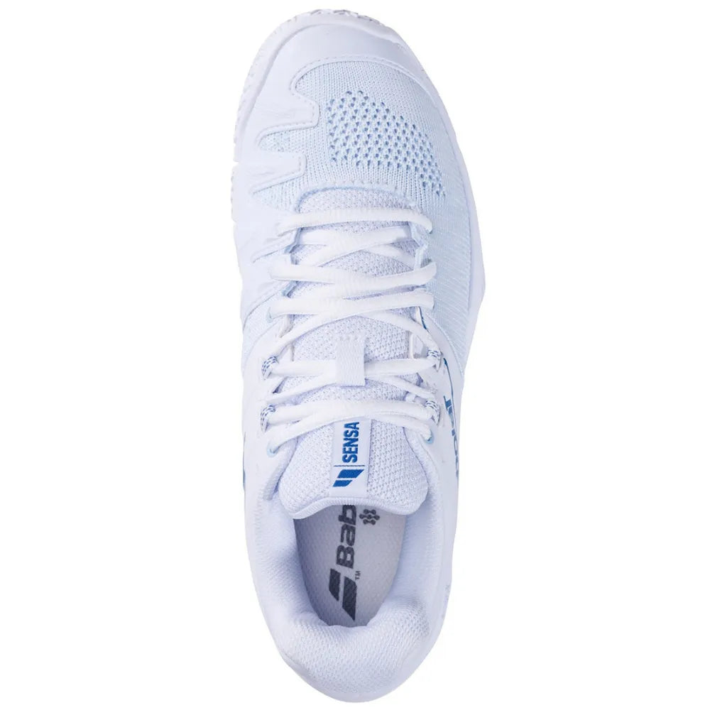 zapatillas babolat sensa women blancas con tecnología ortholite para mayor confort