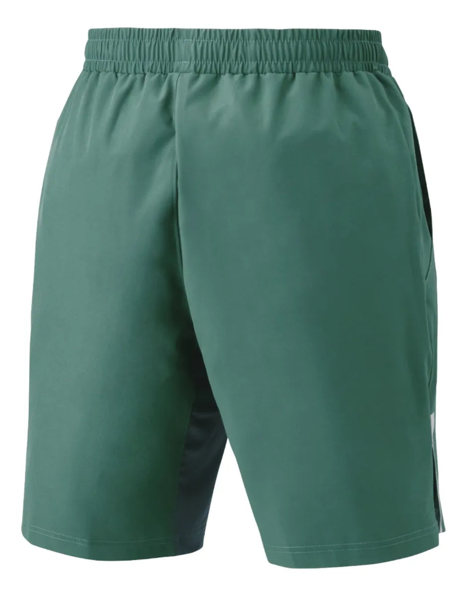 pantalón corto yonex verde oliva con ajuste cómodo para cancha de padel