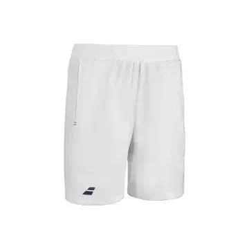 babolat short blanco con tejido ligero y cintura elástica ajustable
