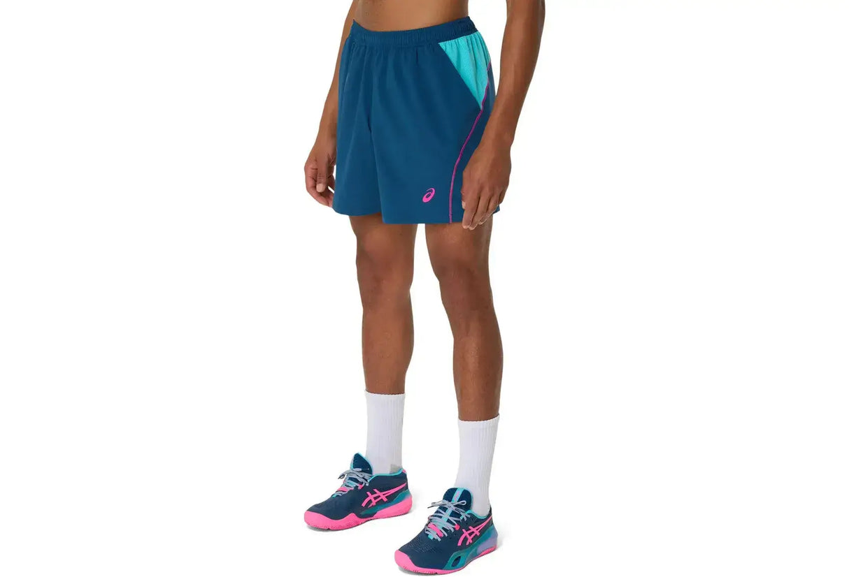 short para jugar padel azul con diseño femenino y cómodo