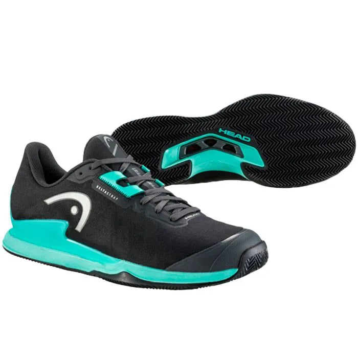 tenis head sprint pro 3.5 hombre color negro con entresuela teal reactiva