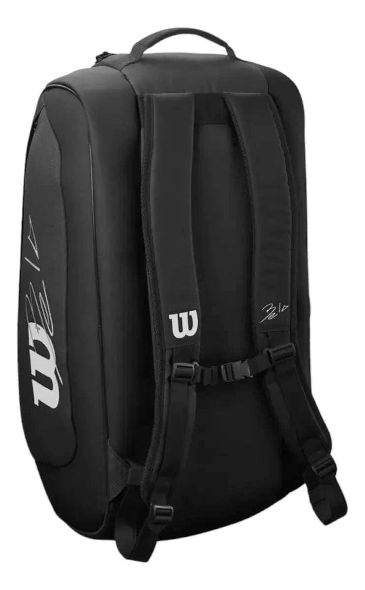 bolsa pádel wilson negra diseño belasteguín con doble uso mochila