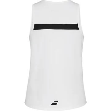 tank top babolat blanca mujer con diseño ajustado y cómodo
