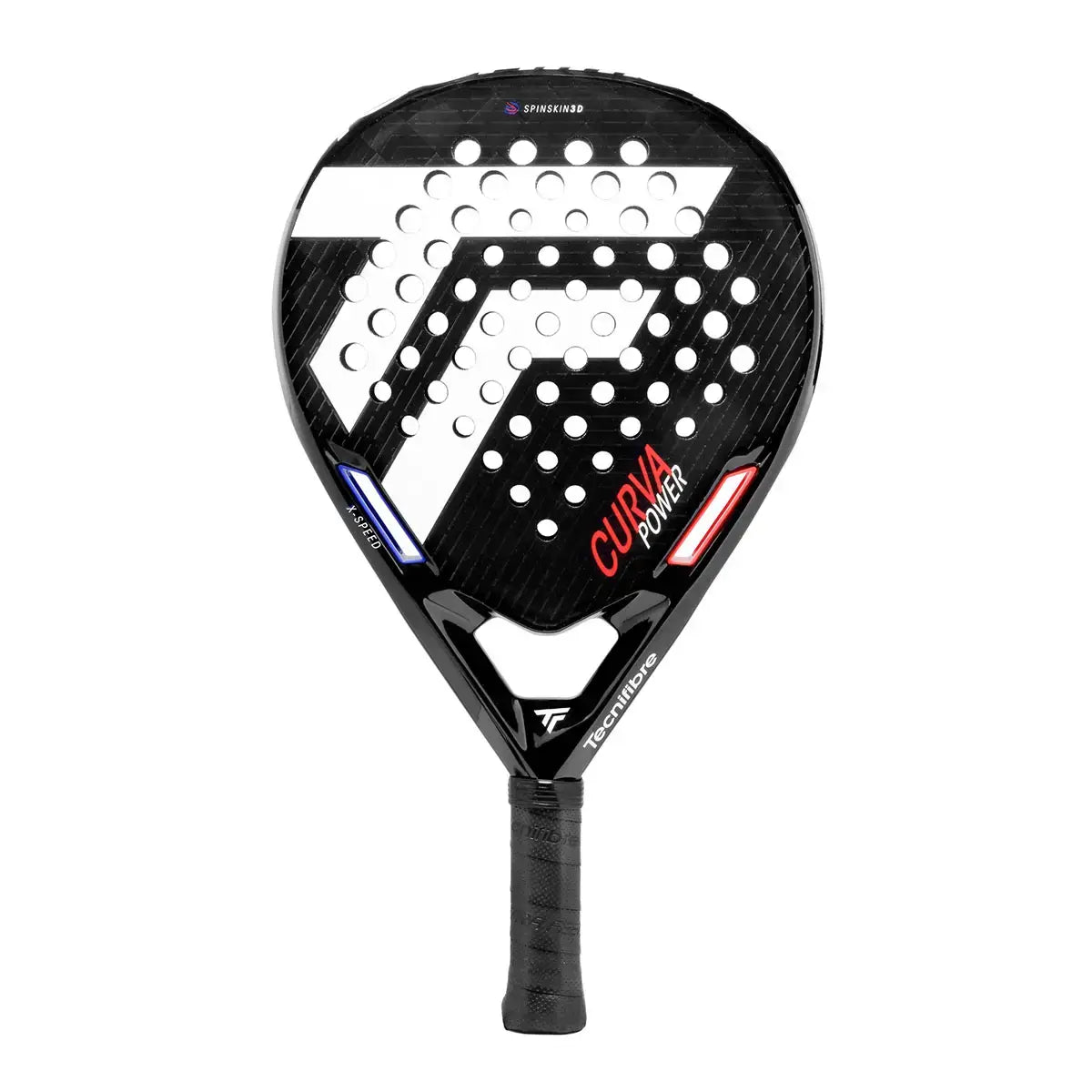 pala tecnifibre curva power forma híbrida curvada con amplia zona de golpeo