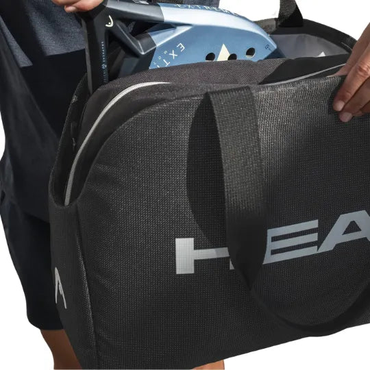 head tour tote bag 22l negra bolsa para raqueta tenis con compartimentos internos y bolsillos laterales head padel