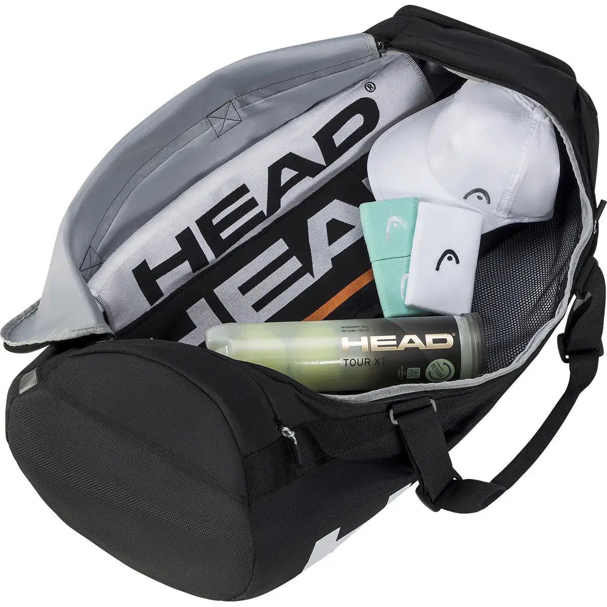 bolsa padel head tour sport negra con gran capacidad y múltiples compartimentos