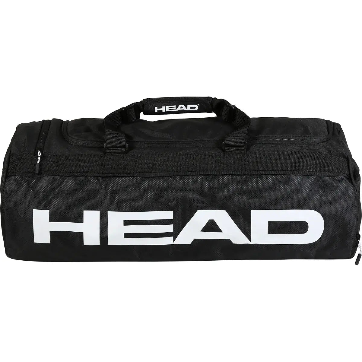 bolsa head tour negra 50L con estructura cilíndrica y bolsillo lateral