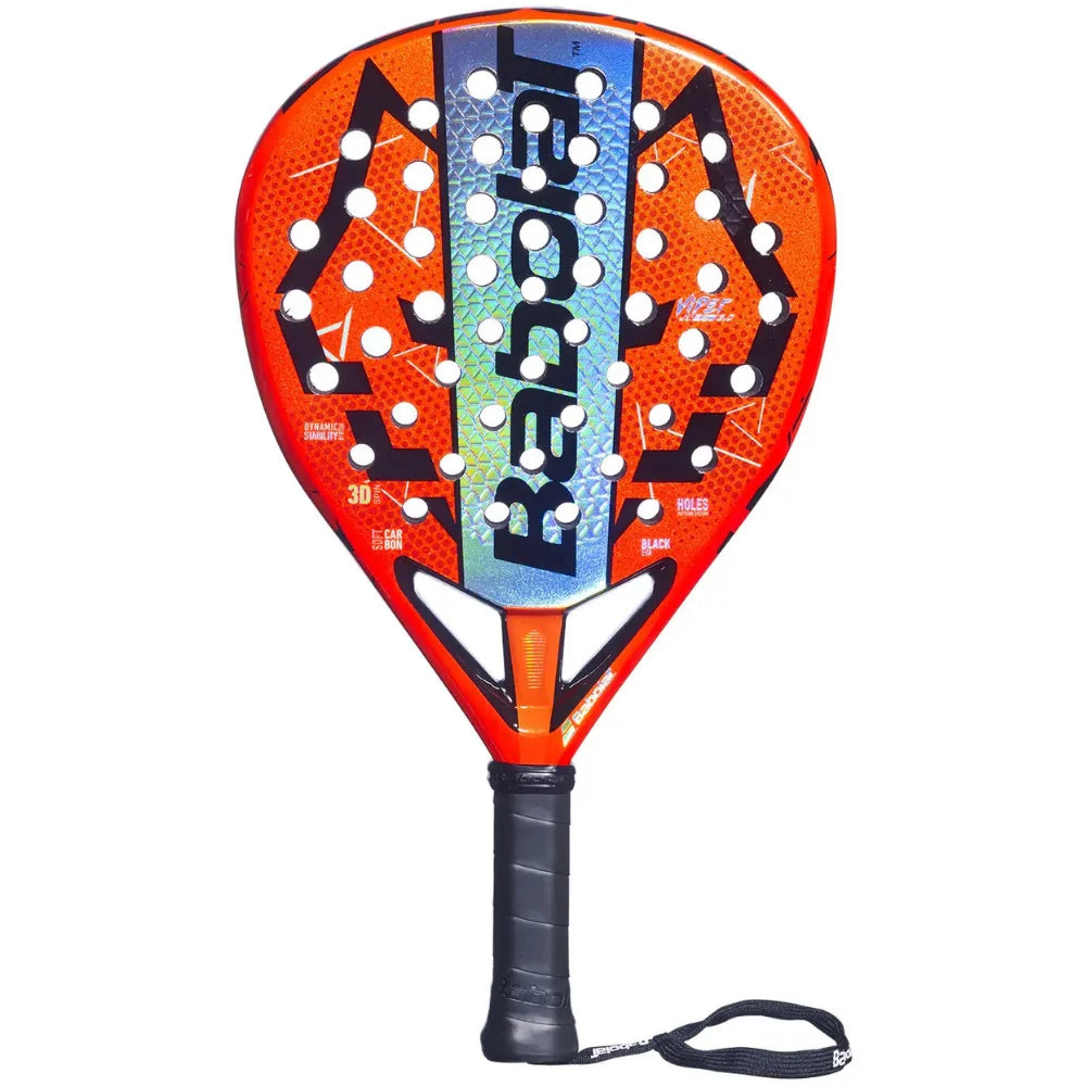 ALT: pala babolat viper soft juan lebrón 3.0 con acabado iridiscente