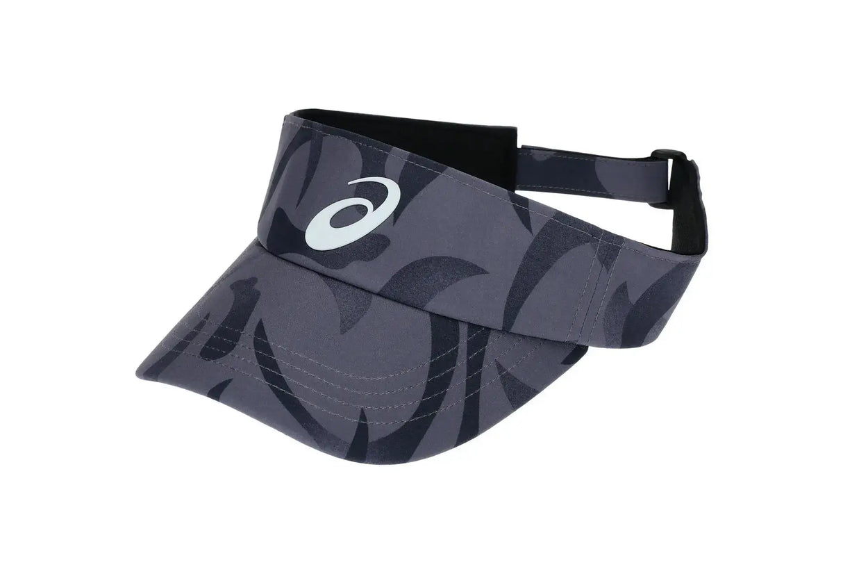 visera asics training gris oscuro camuflaje con ajuste cómodo para pádel