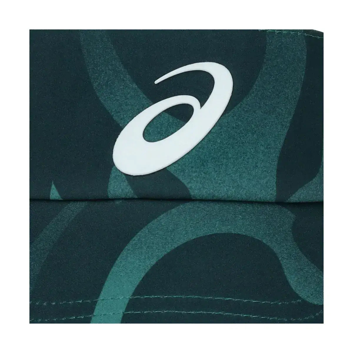 gorra tipo visera asics performance con ajuste trasero y protección solar